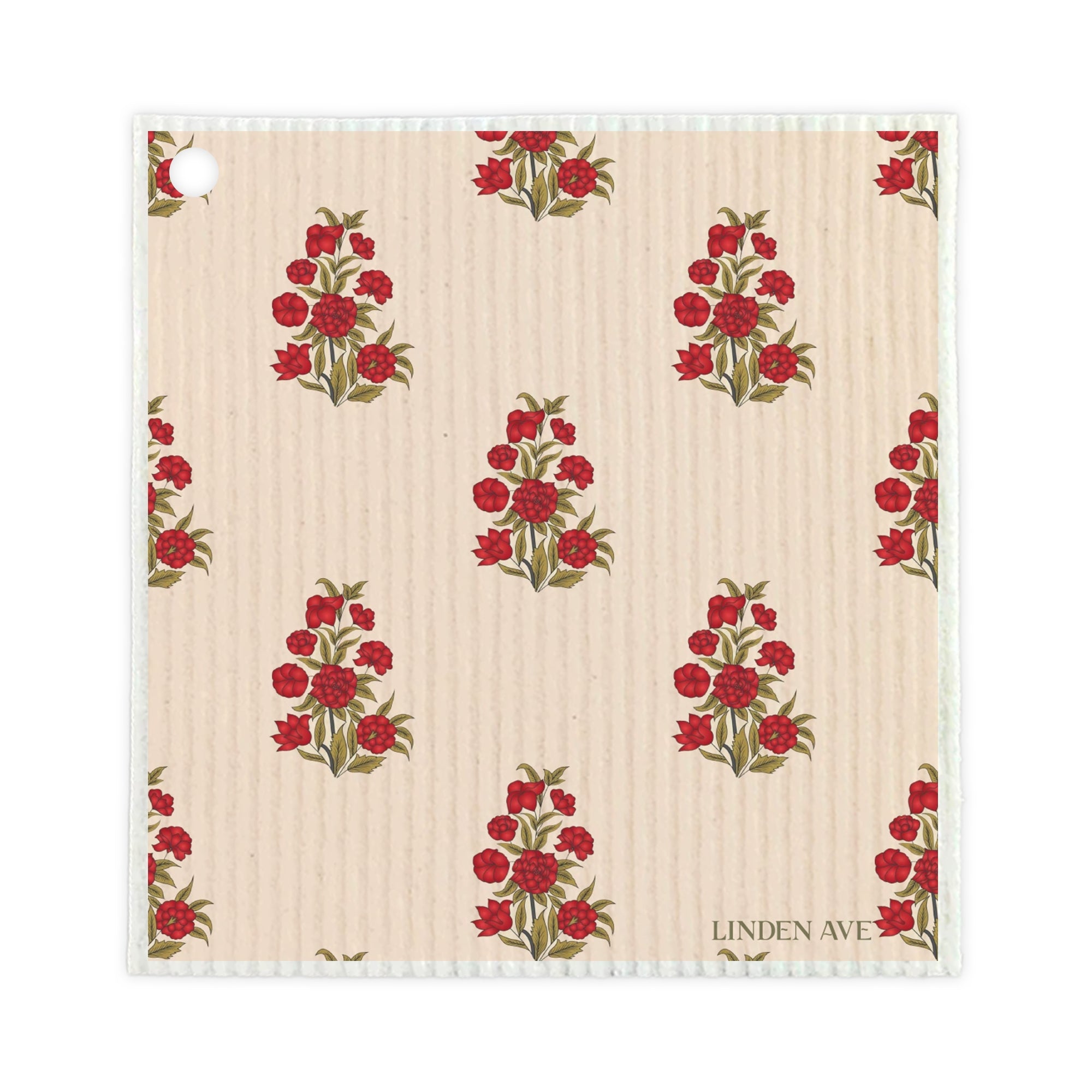 Christmas Collection - 5 Swedish Dishcloths + Ceramic Hook