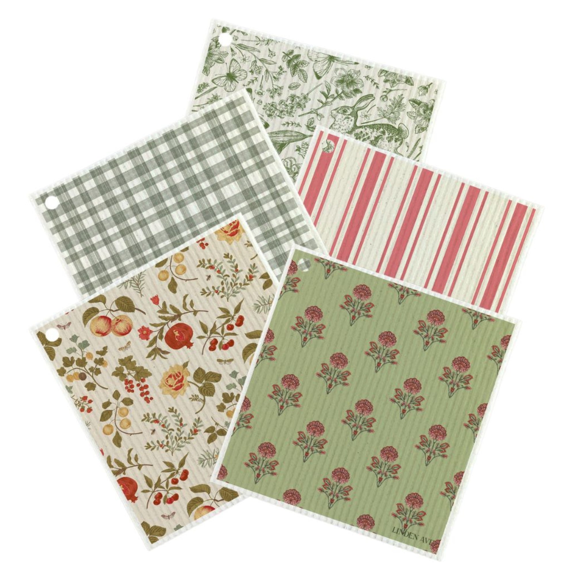 Evergreen Estate Refill – 5 Swedish Dishcloths (No Hook)