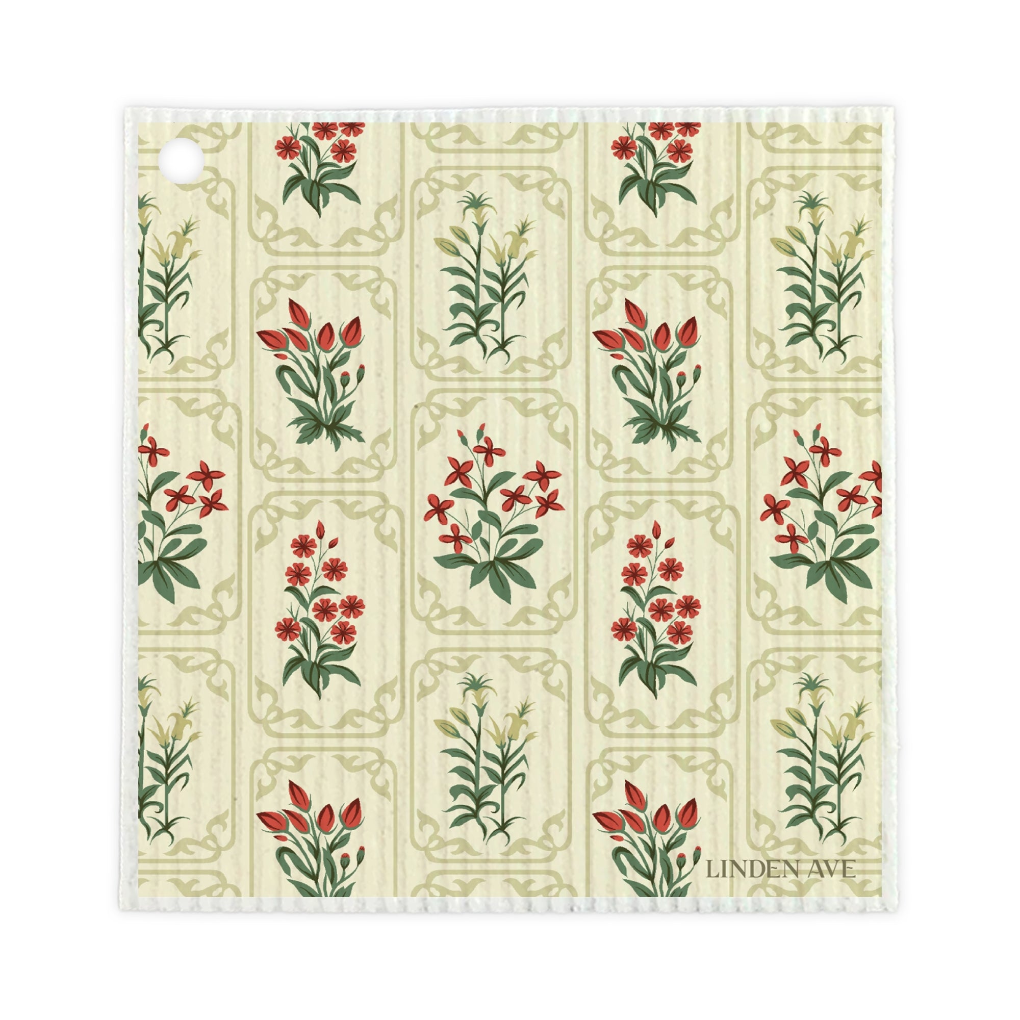 Christmas Collection - 5 Swedish Dishcloths + Ceramic Hook