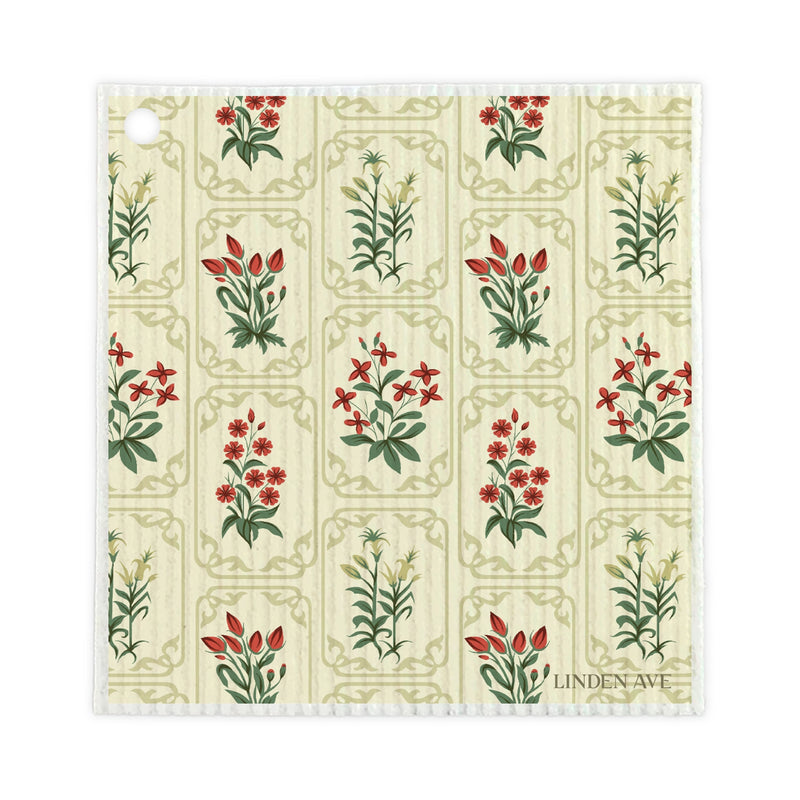 Christmas Collection - 5 Swedish Dishcloths + Ceramic Hook