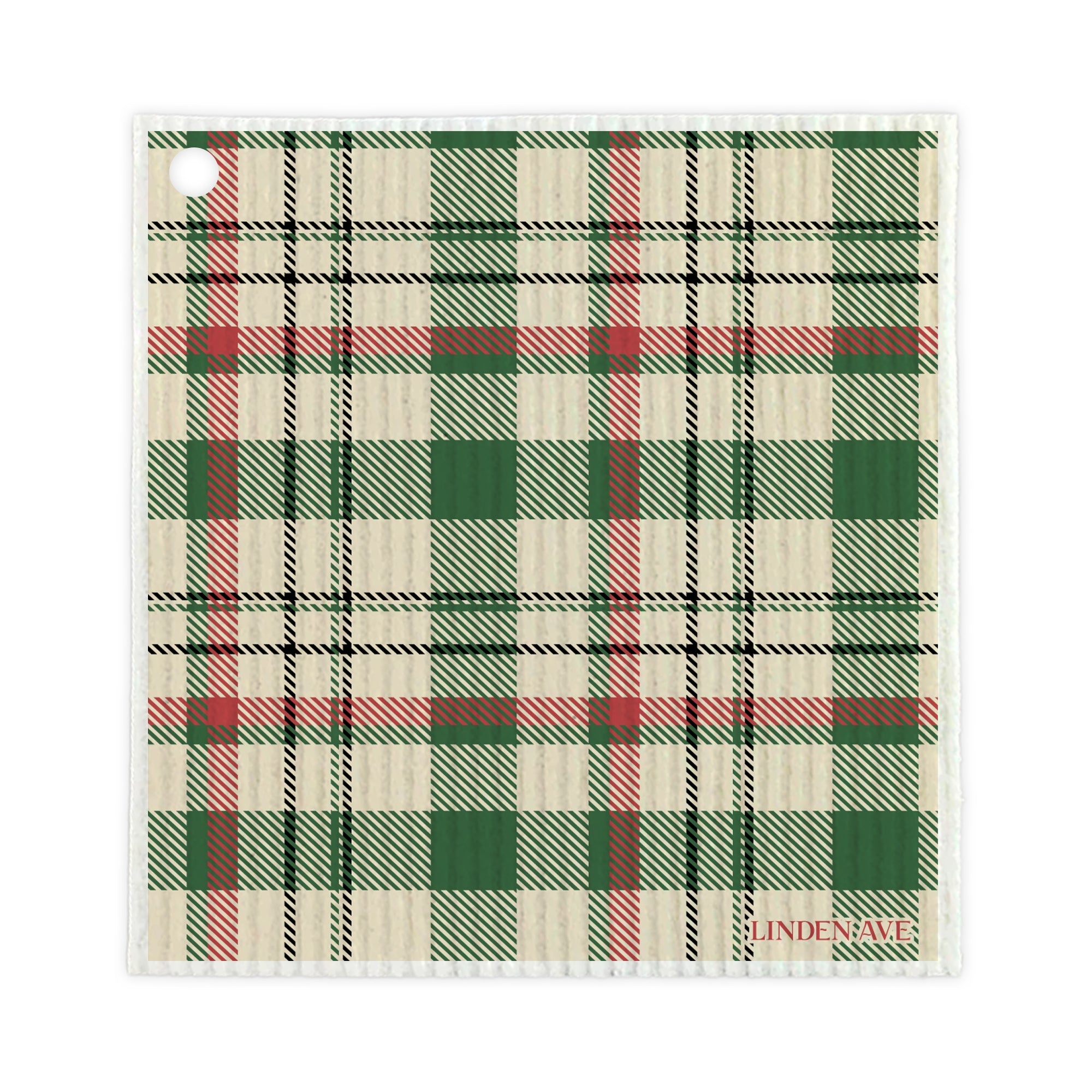 Christmas Collection - 5 Swedish Dishcloths + Ceramic Hook