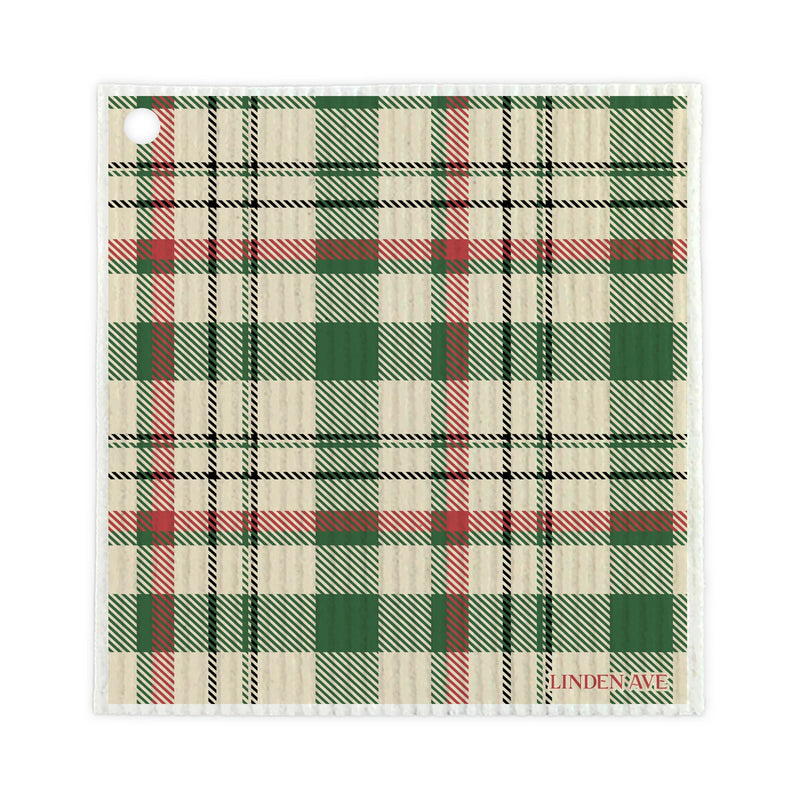 Christmas Collection - 5 Swedish Dishcloths + Ceramic Hook