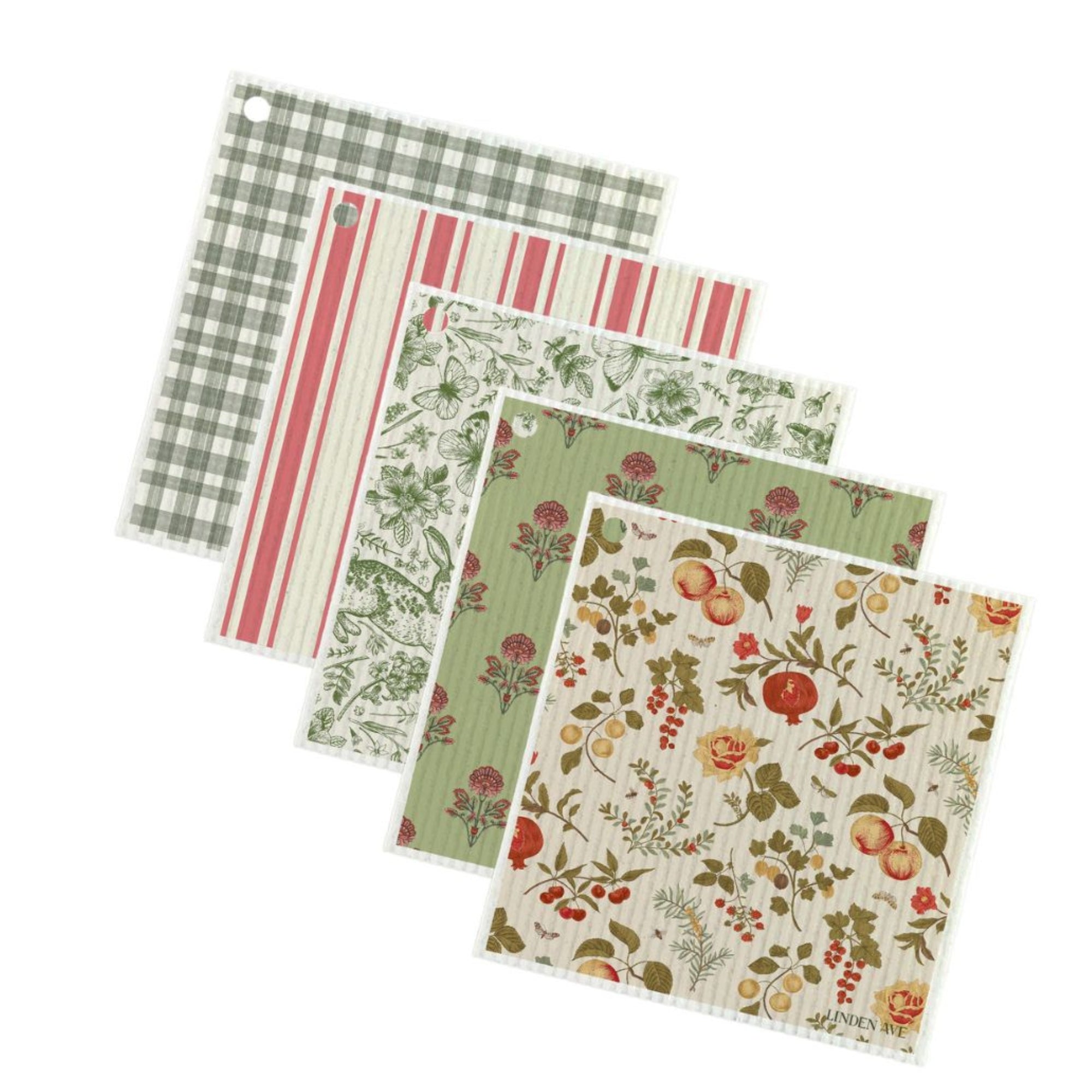Evergreen Estate Refill – 5 Swedish Dishcloths (No Hook)