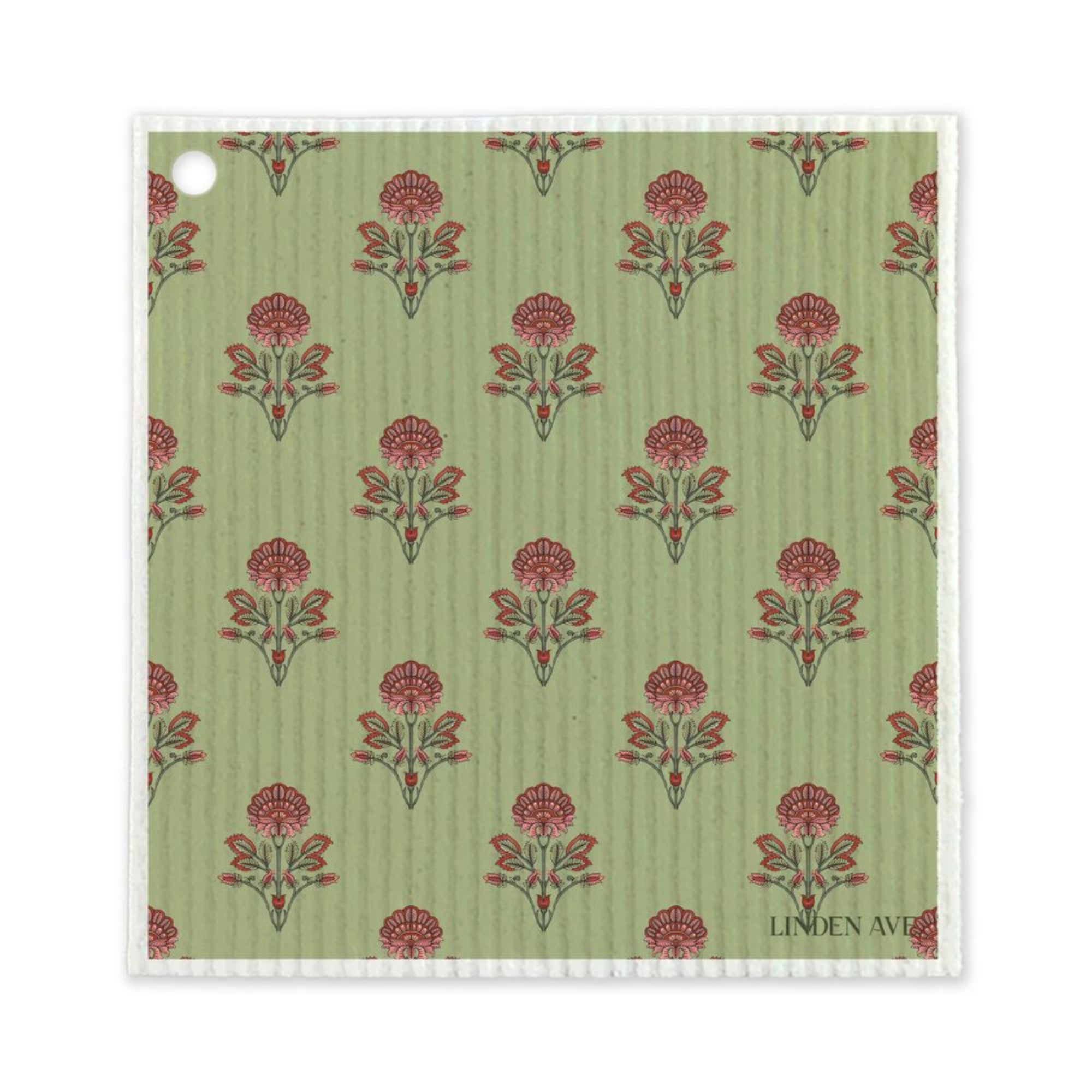 Evergreen Estate – 5 Swedish Dishcloths + Ceramic Hook