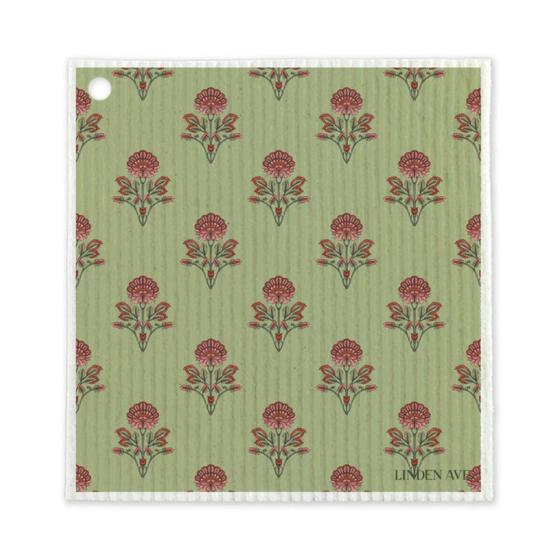 Evergreen Estate – 5 Swedish Dishcloths + Ceramic Hook