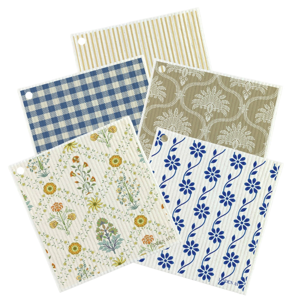Marigold Manor Refill – 5 Swedish Dishcloths (No Hook)
