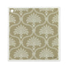 Single reusable beige floral damask Swedish dishcloth from Linden Ave Marigold Manor set