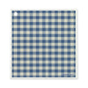 Blue gingham check reusable Swedish dishcloth from Linden Ave Marigold Manor set